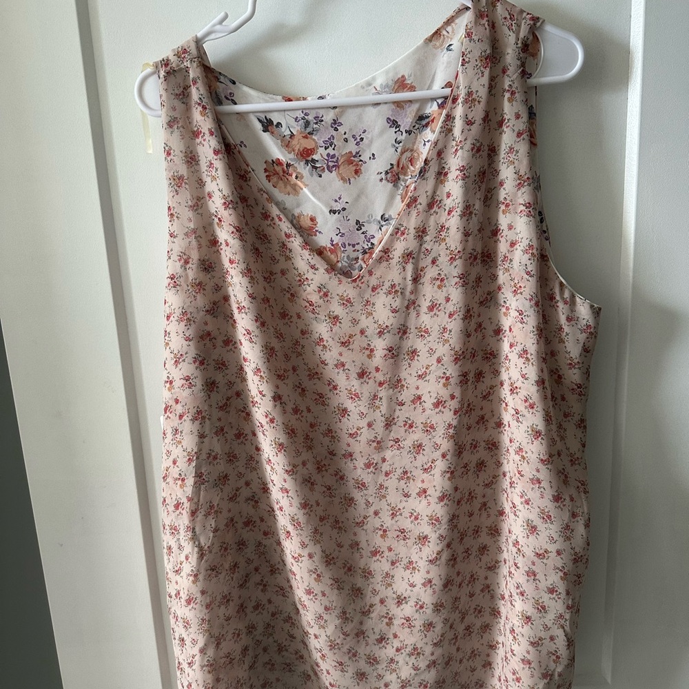 Reversible Chic Floral Print Tank Top
